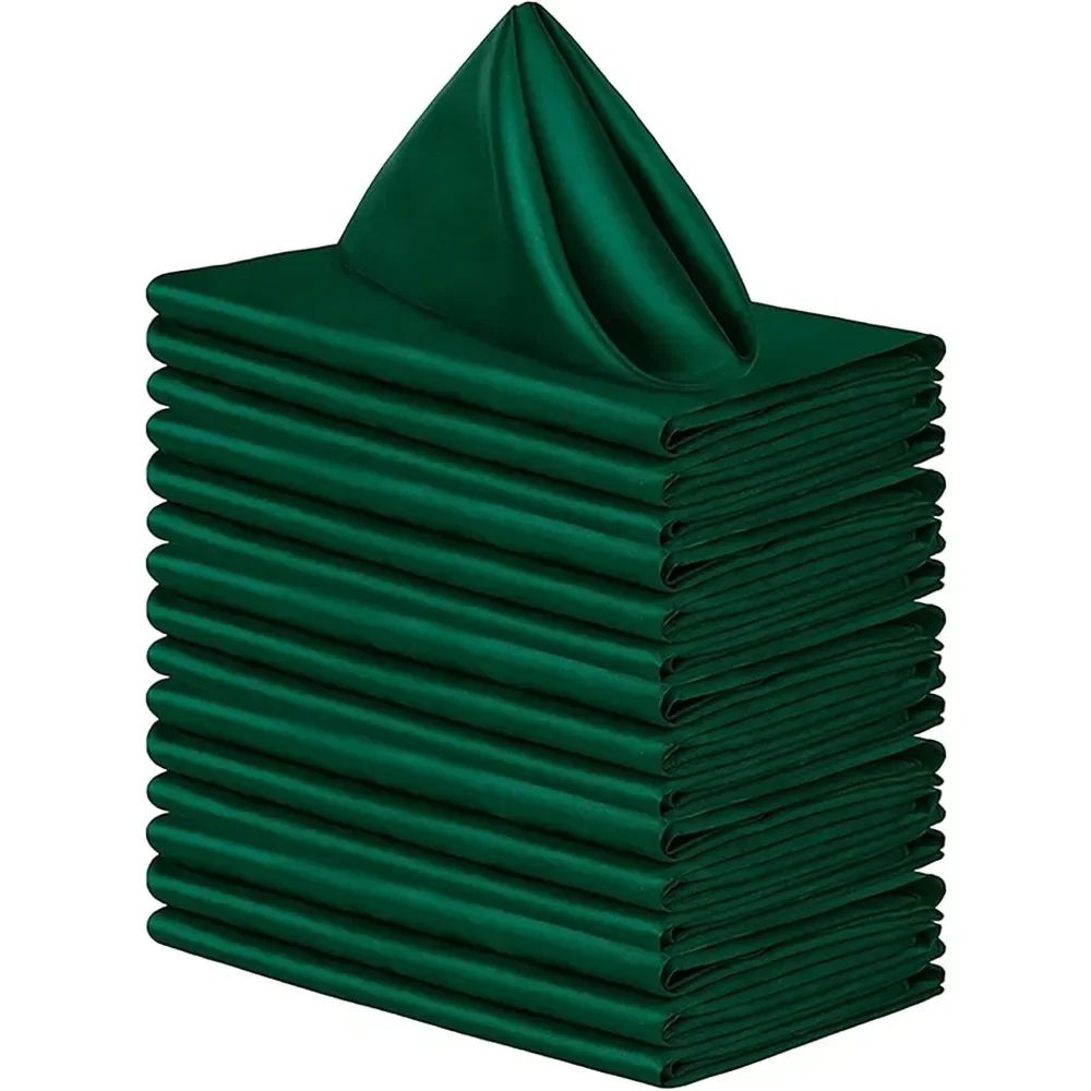 New 10/20 pcs of 43cm * 43cm Cotton Napkins, Machine Washable Cloth, Square Satin Napkins, Cleaning Cloth，Soft Wedding