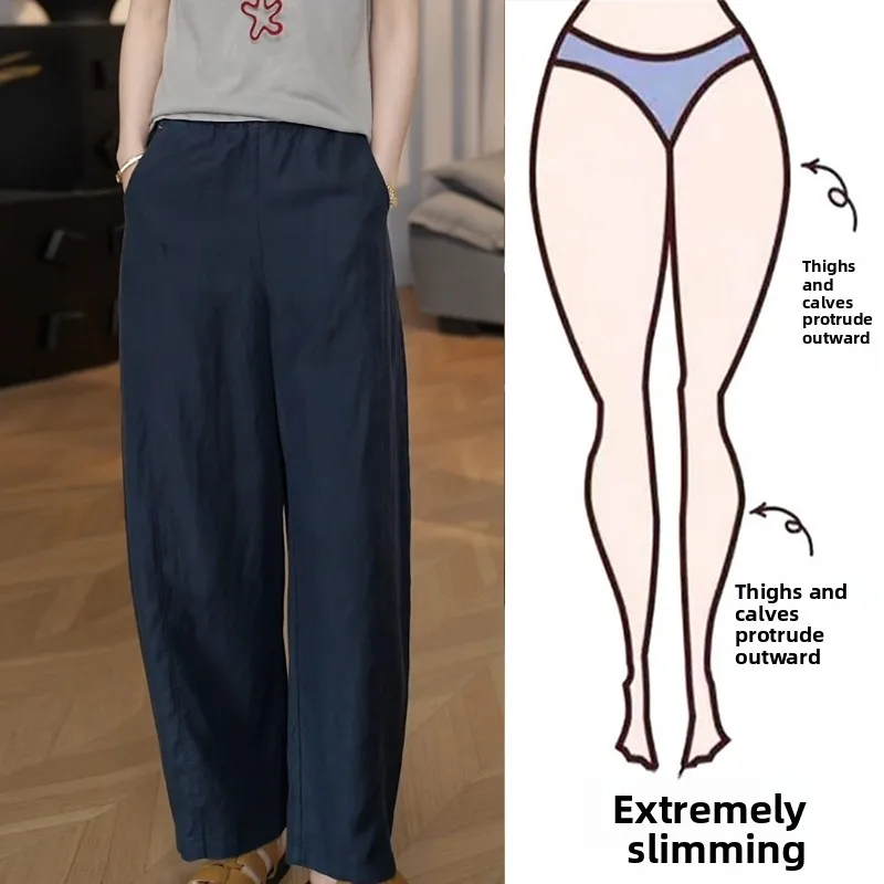 

Женские повседневные брюки цвета хаки свободного кроя с высокой талией и широкими штанинами для полных женщин, удобные, летние, новый стиль