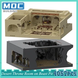 Famous Movie Series Space Wars Desert Throne Room Castle Model Beast Pit Assembly Building Blocks collections Toys Gifts