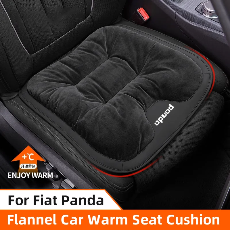 Winter Warm Flannel Car Seat Cover For Fiat Panda 2011 2008 2009 Coss4x4 Plush Car Front Seat Cushion Pad Car Interior Chair Mat