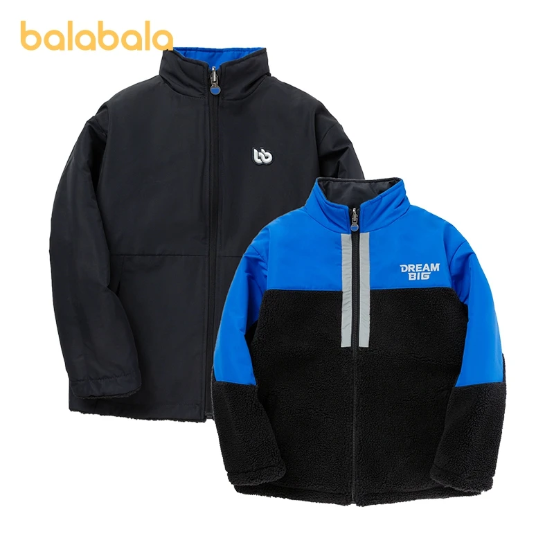 

Balabala Kids Boy Jacket Autumn and Winter New Windproof Reversible Jacket