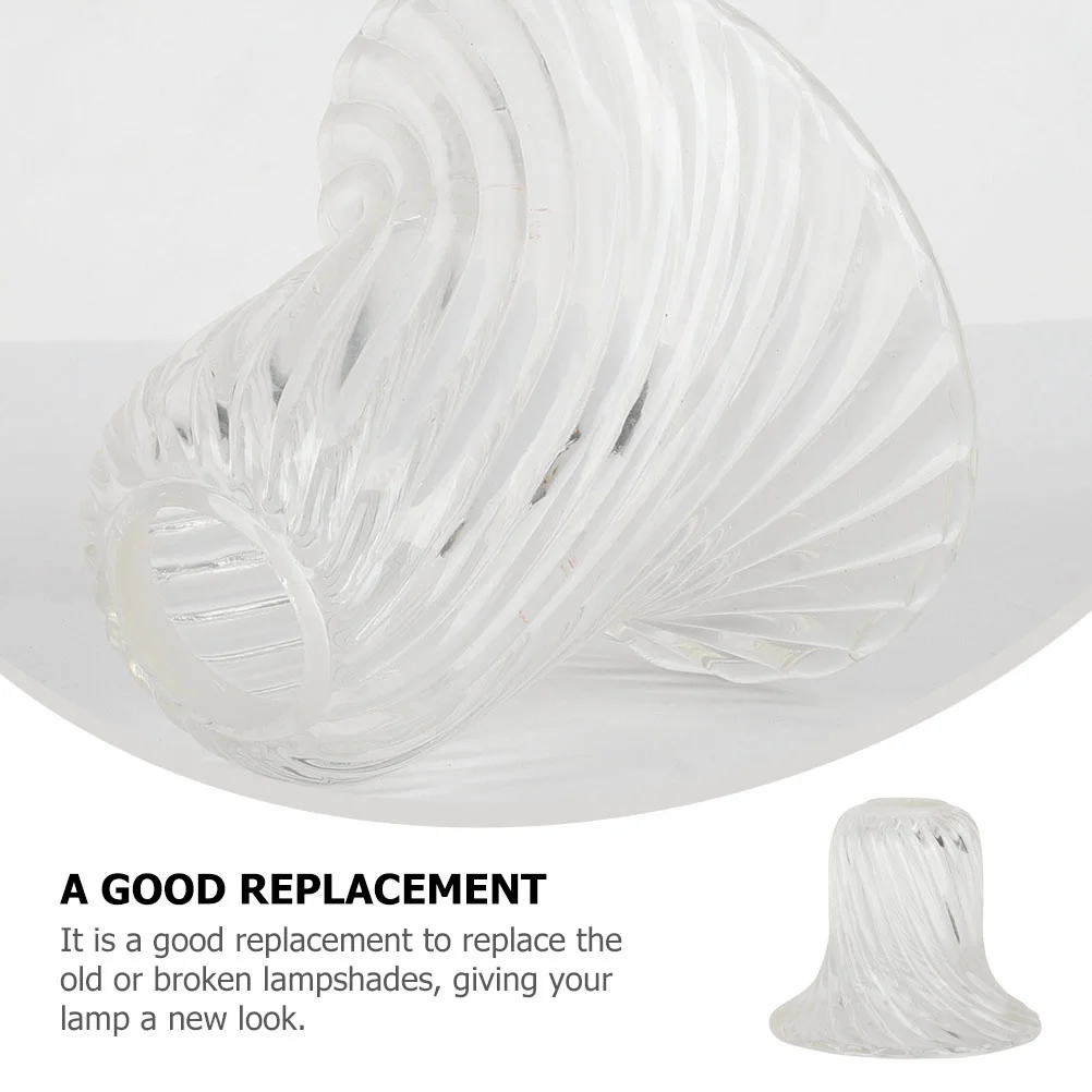 

1Pcs Transparent Durable Glass Lampshade Light Cover Table Floor Bedside Lamp Practical Replacement Lamp Cover
