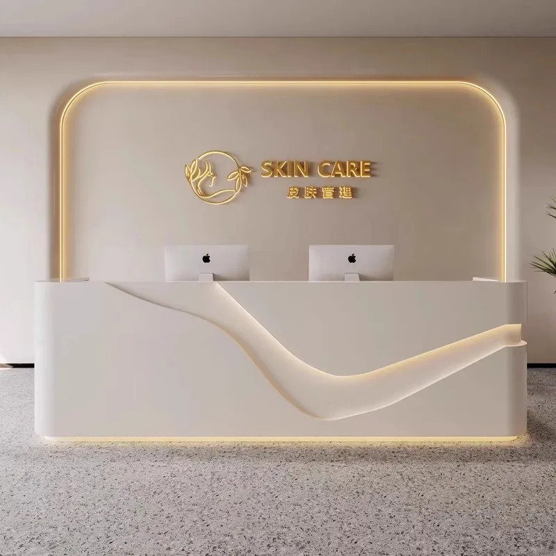 

Касса для салона красоты Магазин одежды Бар Простая современная компания Приемная стойка регистрации отеля Mostradores Para Recepcion