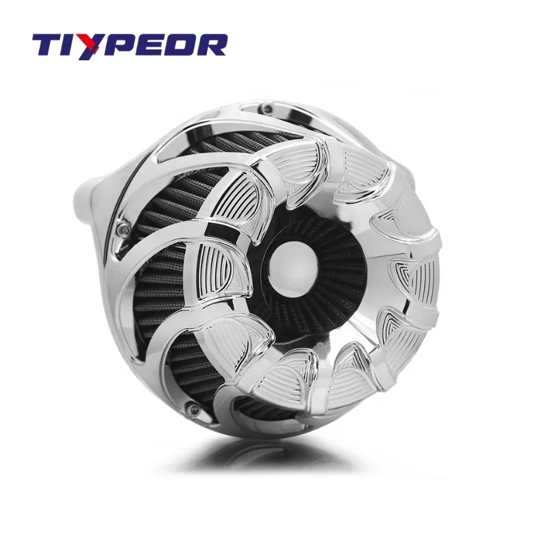 TIYPEOR High Flow Air Cleaner Intake Filter Kit For Harley Sportster Dyna Softail Touring Motorcycle CNC