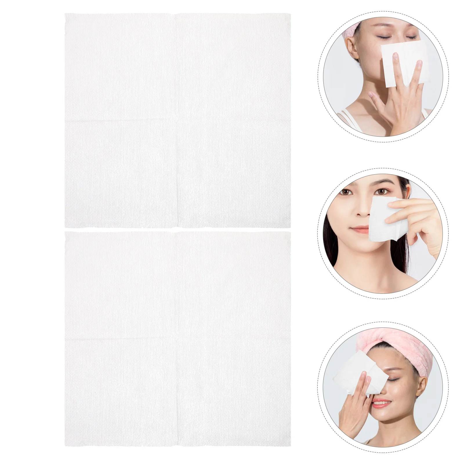 

200pcs Makeup Remover Non Woven Fabric Facial Cleansing Pads For Makeup Removal Application Travel Friendly Durable Square Face