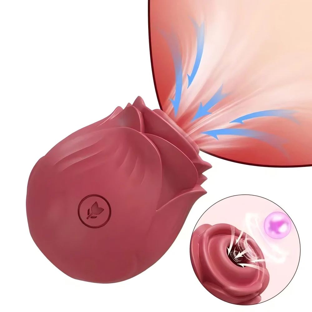 شكل وردي مهبل مص هزاز جيد الحلمة مصاصة الفم لعق البظر تحفيز ألعاب جنسية قوية للنساء الأزواج 18 + #5