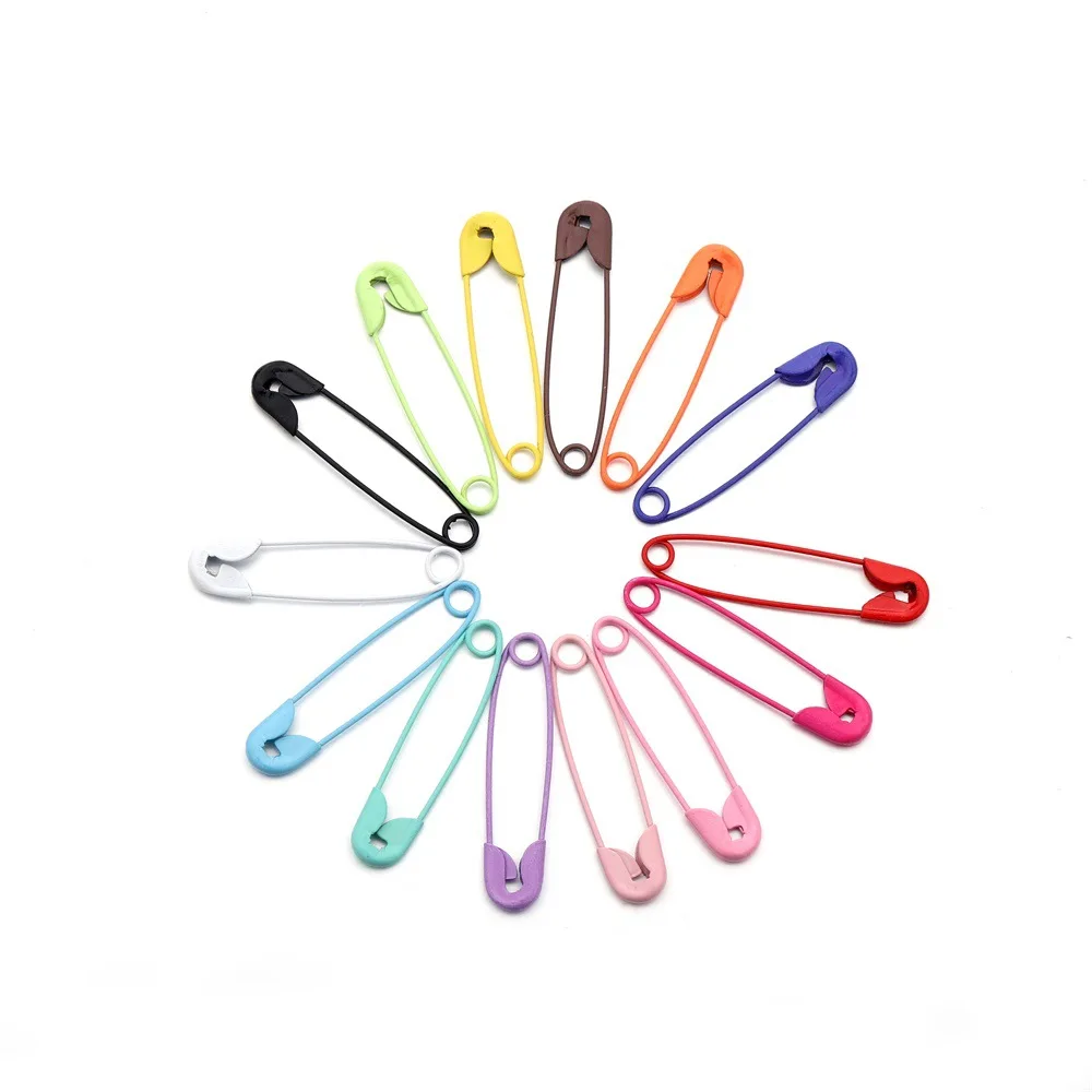 50pcs Hot Selling Small Paper Clip 3cm Mixed Color Coat Buckle Needle Simplicity Needle Jewelry Material DIY Brooch Accessories