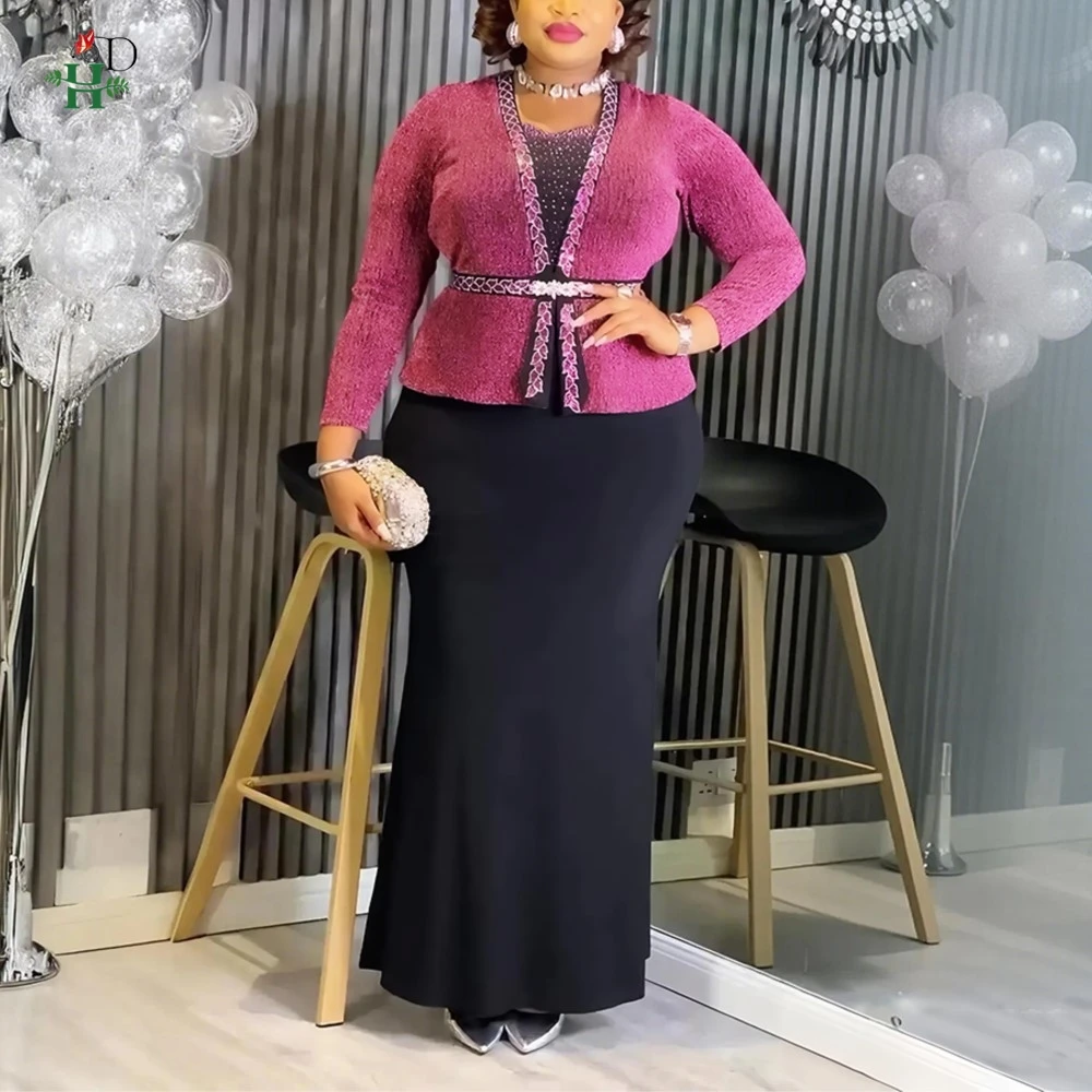 

African Party Dresses For Women Dubai Wedding Evening Gown Plus Size Turkey dresses for woman luxury elegant 2024 Christmas Gift