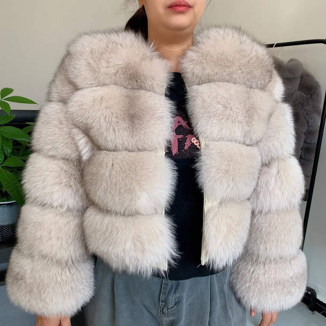 2024 new real Fox fur coat high-grade large panel Genuine Fox fur jacket 100% real fur women\'s winter warm fur coat