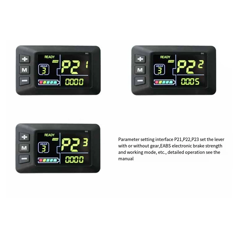 24/36/48V G51 Instrument Controller Set LCD Display High Temperature Resistant Scooter Electric Bike Replacement Accessories