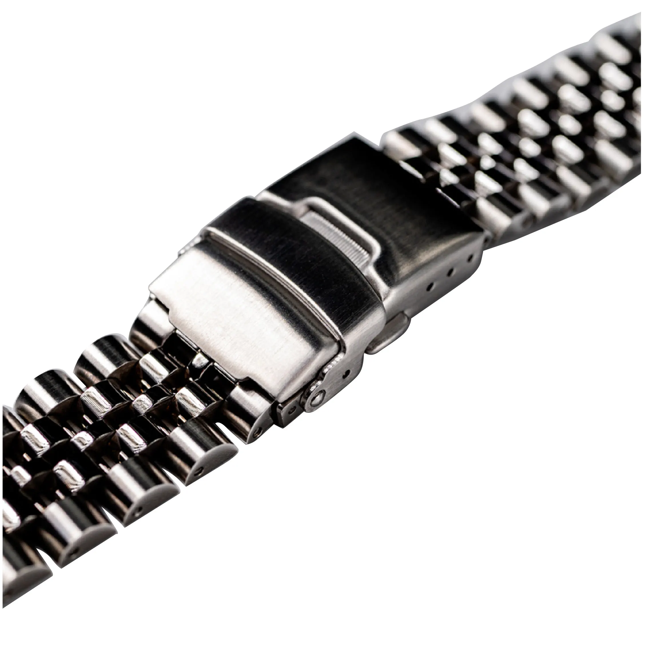 Proxima 20MM Men Five Bead Stainless Steel Bracelet MM300 SBDX001 SS Watchband Safety Milled Clasp Watch Strap  Watches Parts