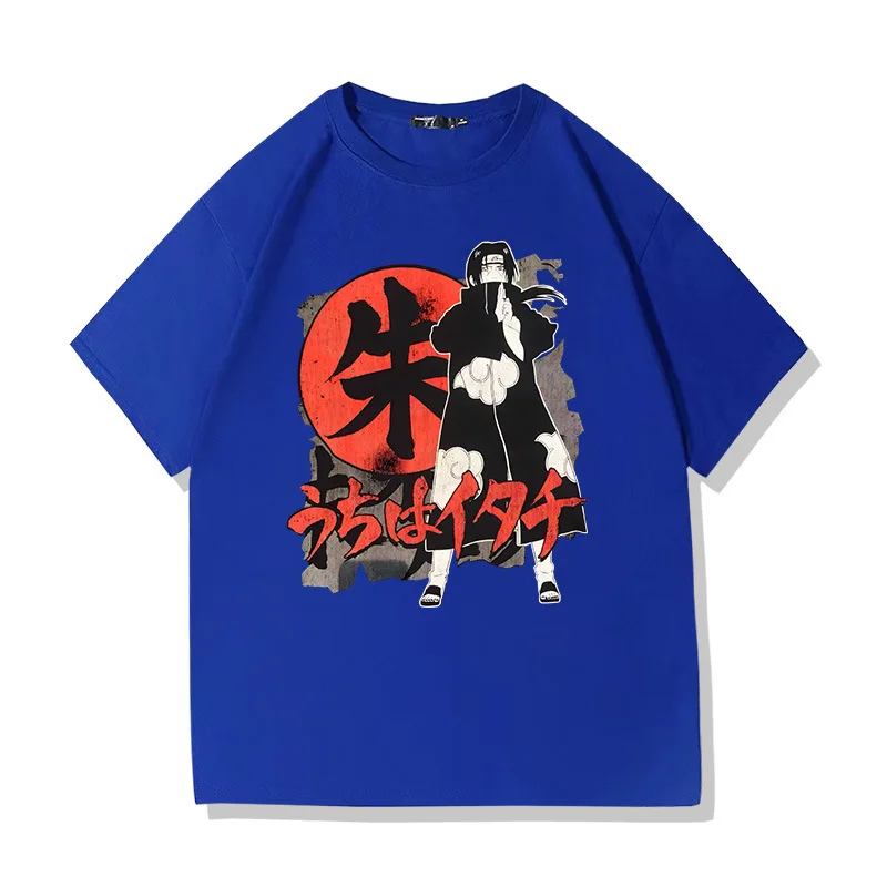 Children's T-shirt Japanese Anime Naruto Naruto Pure Cotton Cartoon Printed Parent-child Outfit New Casual Short Sleeved Shirt