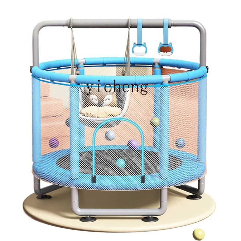 

Tqh Trampoline Household Children's Indoor Baby Rub Bed Children Adult with Safety Net Family Toys Trampoline