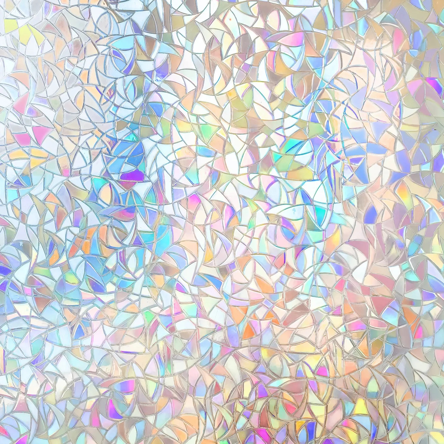 Regenbogen-Sichtschutzfolie für Fenster, Getönte Fensterfolie, 3D-Dekorative Abziehbare Aufkleber, Statisch Haftende Tönungsfolie für Glasfenster
