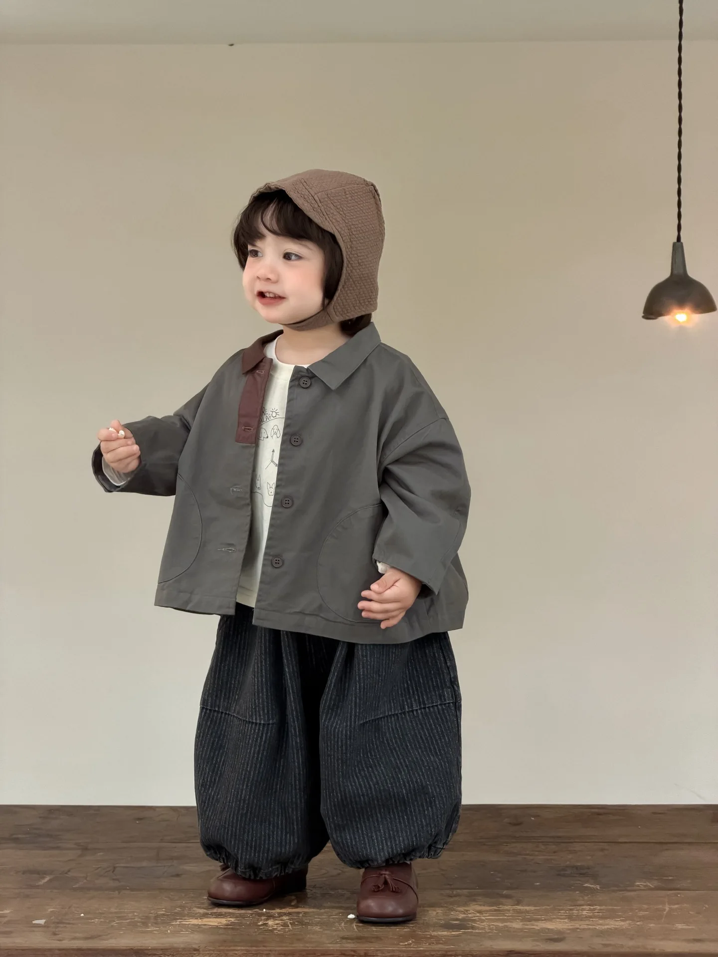 2026 Autumn New Baby Long Sleeve Coat Solid Girls Cute Lapel Cardigan Infant Boys Simple Versatile Jacket Toddler Clothes