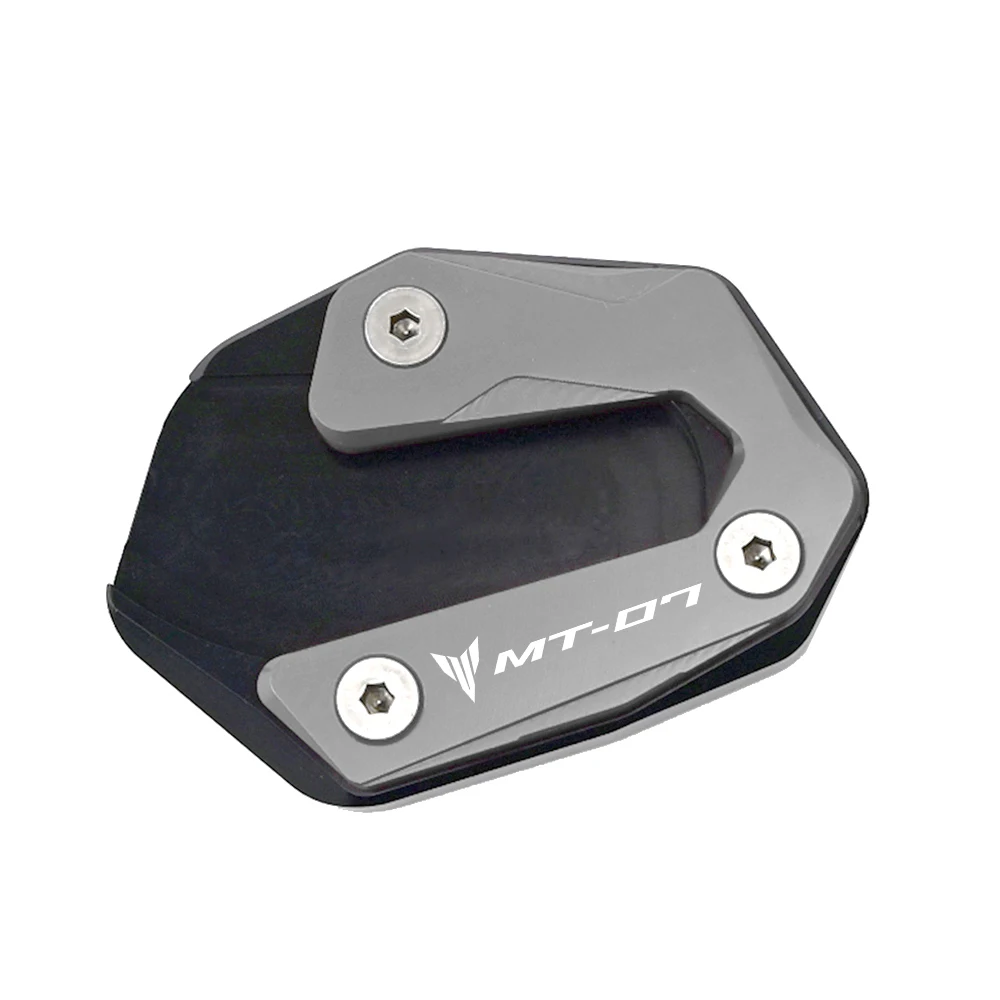 Para YAMAHA MT07 2022 2023 MT-07 2014-2024 2021 accesorios de motocicleta soporte lateral almohadilla ampliadora y tapa de válvula de neumático