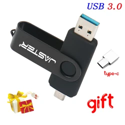 High Speed OTG Pen Drive 64GB USB 3.0 Flash Drives 32GB With Key Chain Memory Stick 16GB Free TYPE-C Adapters 4GB U Disk gift