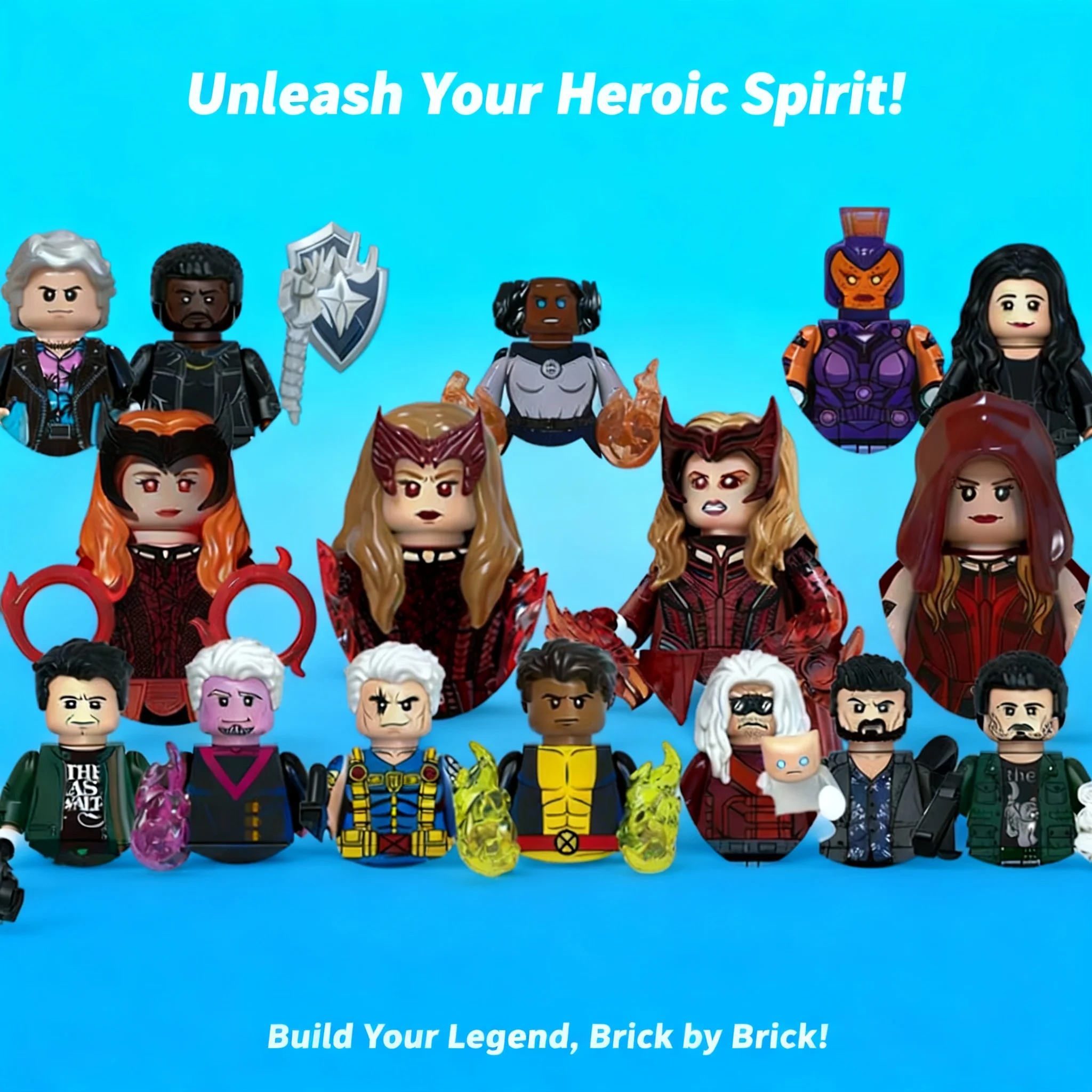 

Mini Bricks Action Figures Homelander Wanda Pyro Building Blocks For Children Toys Gifts Party Legends