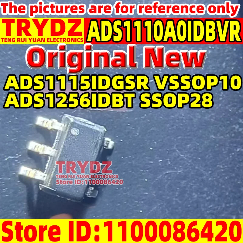 5-1 قطعة الأصلي الجديد ADS1110A0IDBVR SOT23-6 / ADS1115IDGSR VSSOP-10 / ADS1256IDBT SSOP28 التناظرية إلى الرقمية تحويل رقاقة