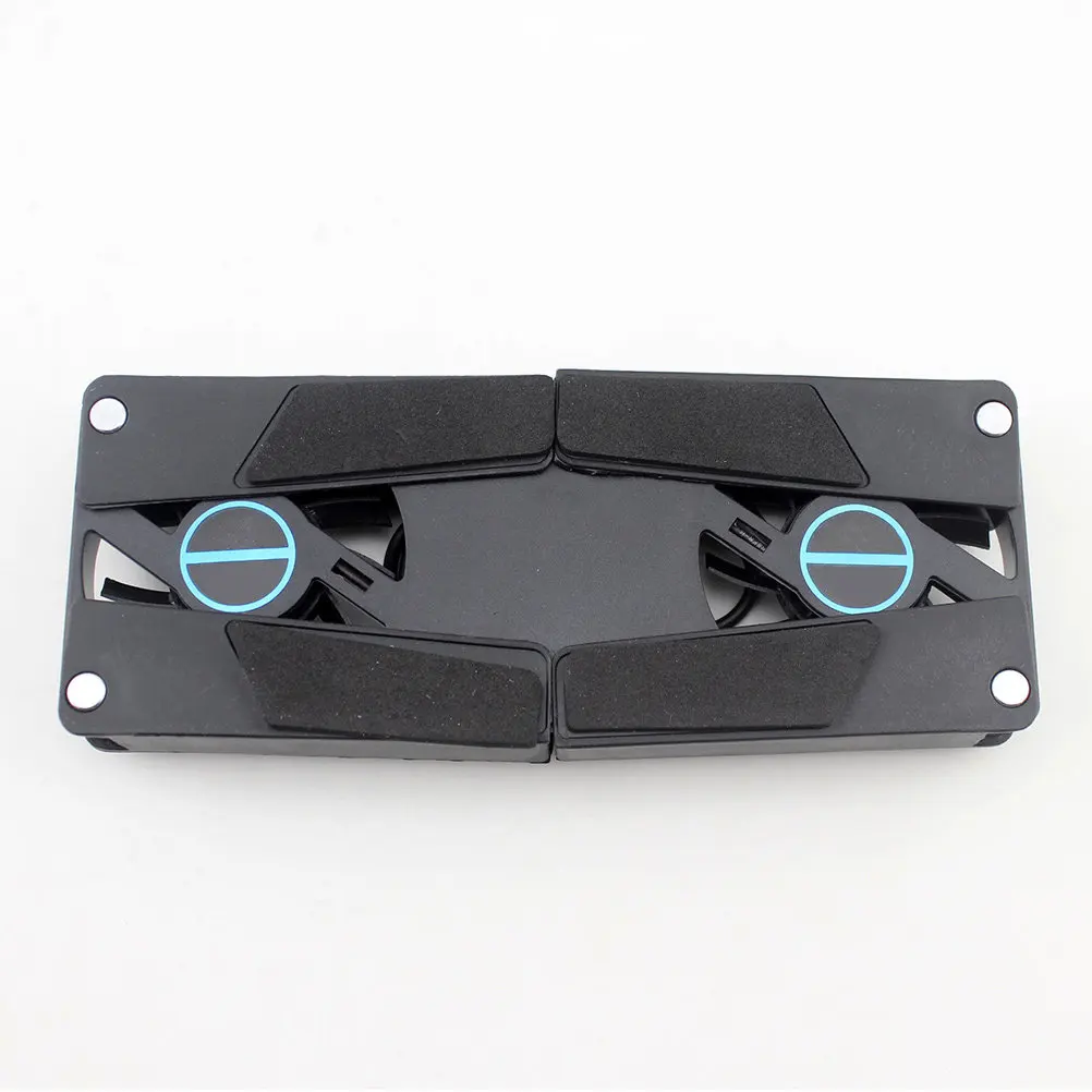 

2 шт. складные охлаждающие подставки для ноутбуков с двумя вентиляторами, питанием от USB, противоскользящие, для охлаждения и поддержки ноутбуков