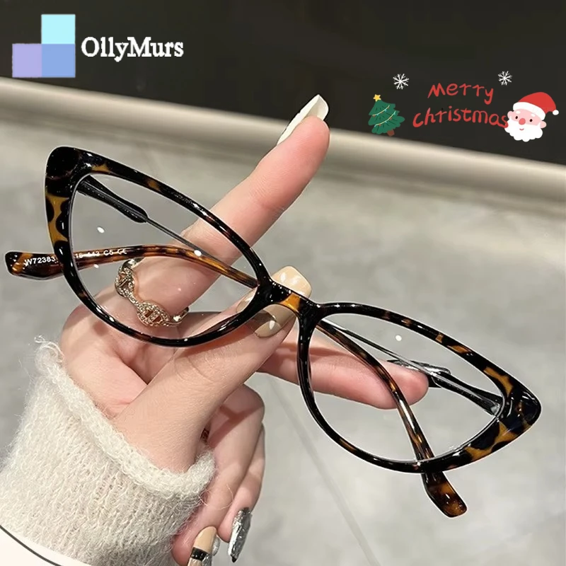 

OLLYMURS Модные женские очки «кошачий глаз», оптические линзы по рецепту для чтения, очки для чтения, очки для близорукости, фотохромные