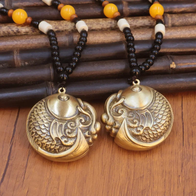 

Brass Fish Leaping Over the Dragon Gate Ornament for Living Room Office Home Decoration Craft Handheld Piece