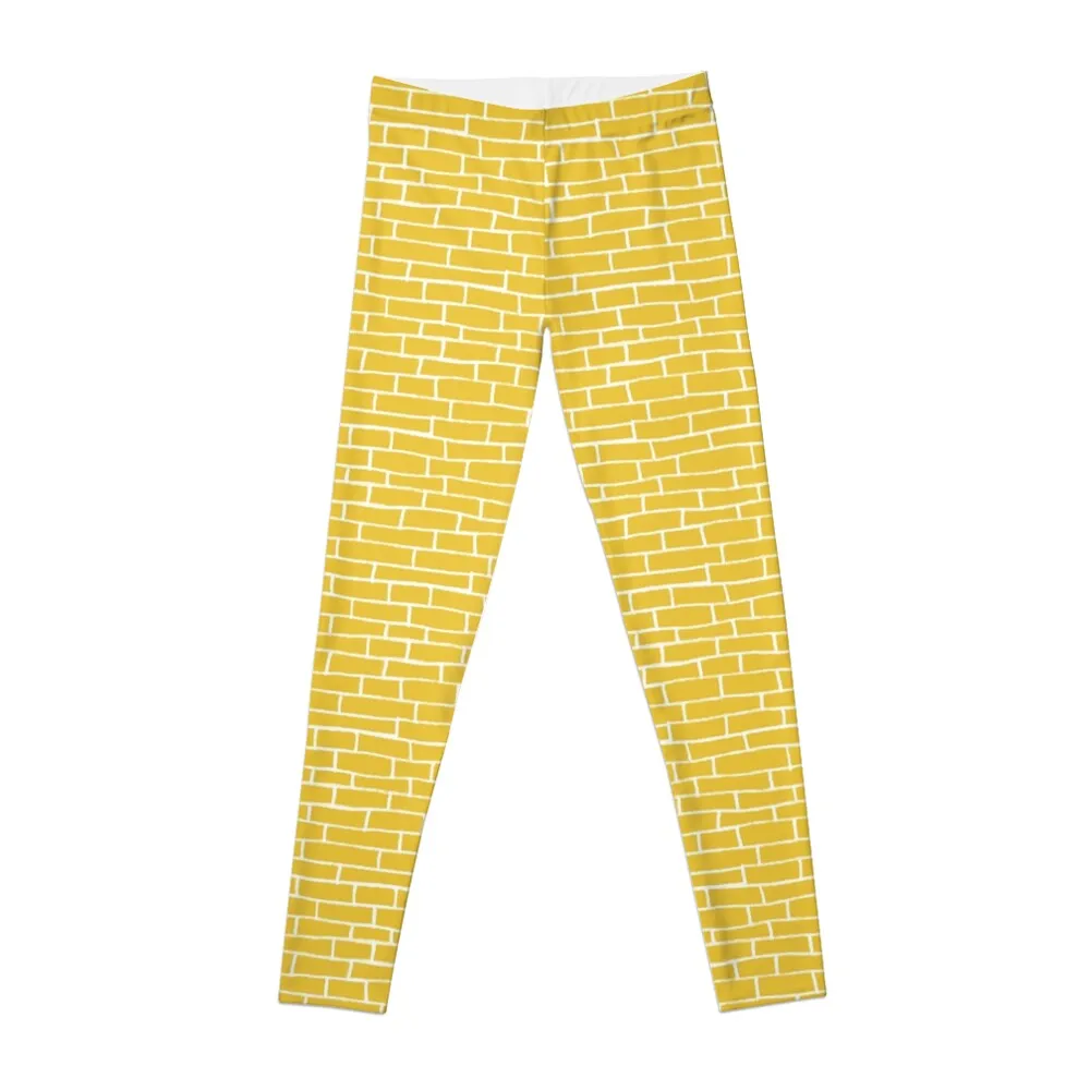 

Brick Road - Yellow and white Leggings Sports female gym top for fitness Fitness's gym clothes Womens Leggings