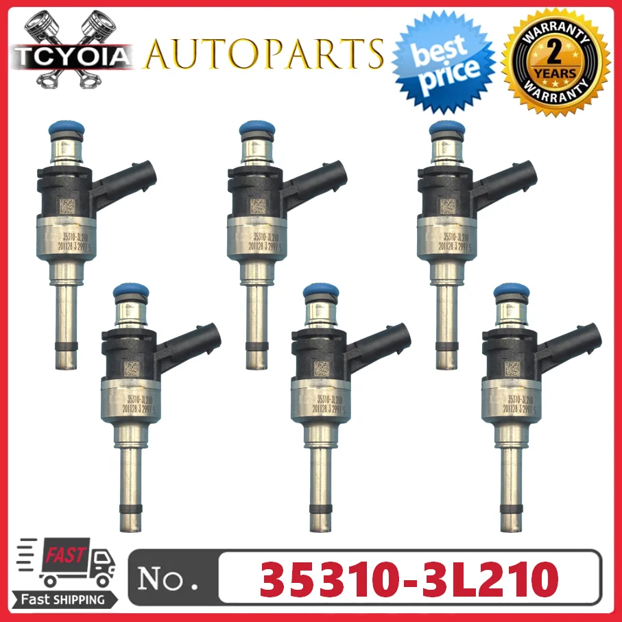 

6pcs/lot 35310-3L210 353103L210 Fuel Injectors For Kia Telluride Sedona Sorento Cadenza 3.3L 3.8L 2019-2024