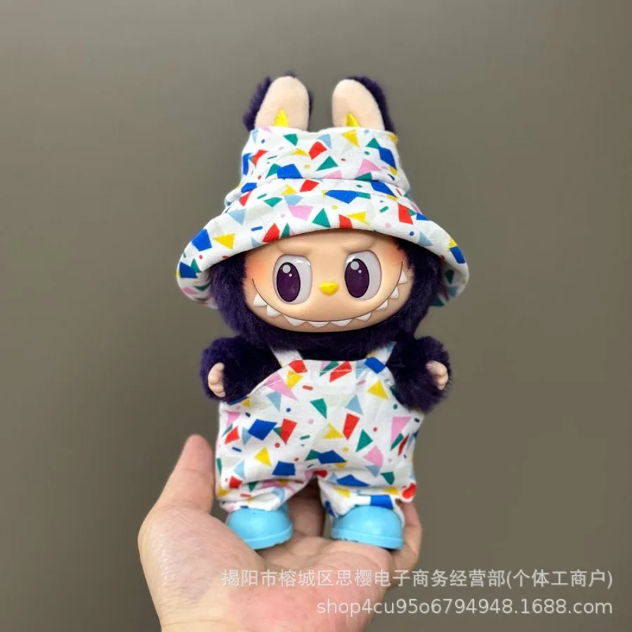 Para vestido de muñeca V1V2 Labu de 17cm, conjunto de falda y pantalones de nueva flor, ropa de repuesto para muñeca