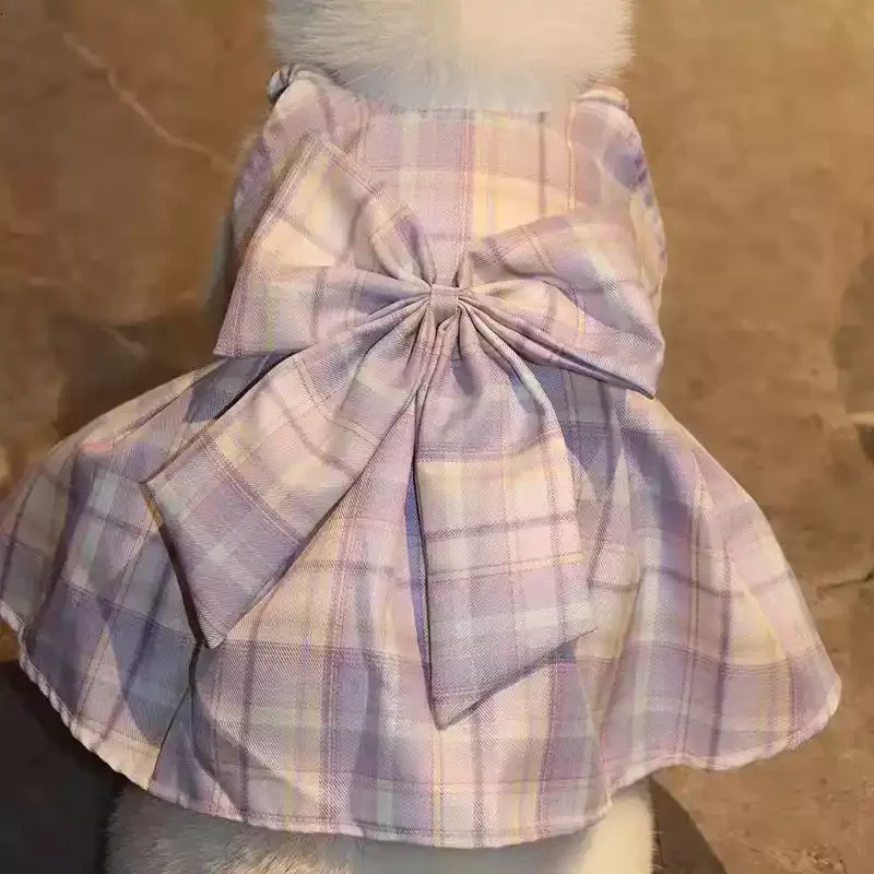 Dog Skirt Pet Spring and Autumn/Summer Dress Strap Skirt Breathable Clothes