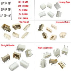 10PCS SH/1.25/ZH/PH/XH 1.0/1.25/1.5/2.0/2.54mm Straight/Right Angle Needle Horizontal/Vertical Housing Case 2/3/4/5/6/7/8/9/10P