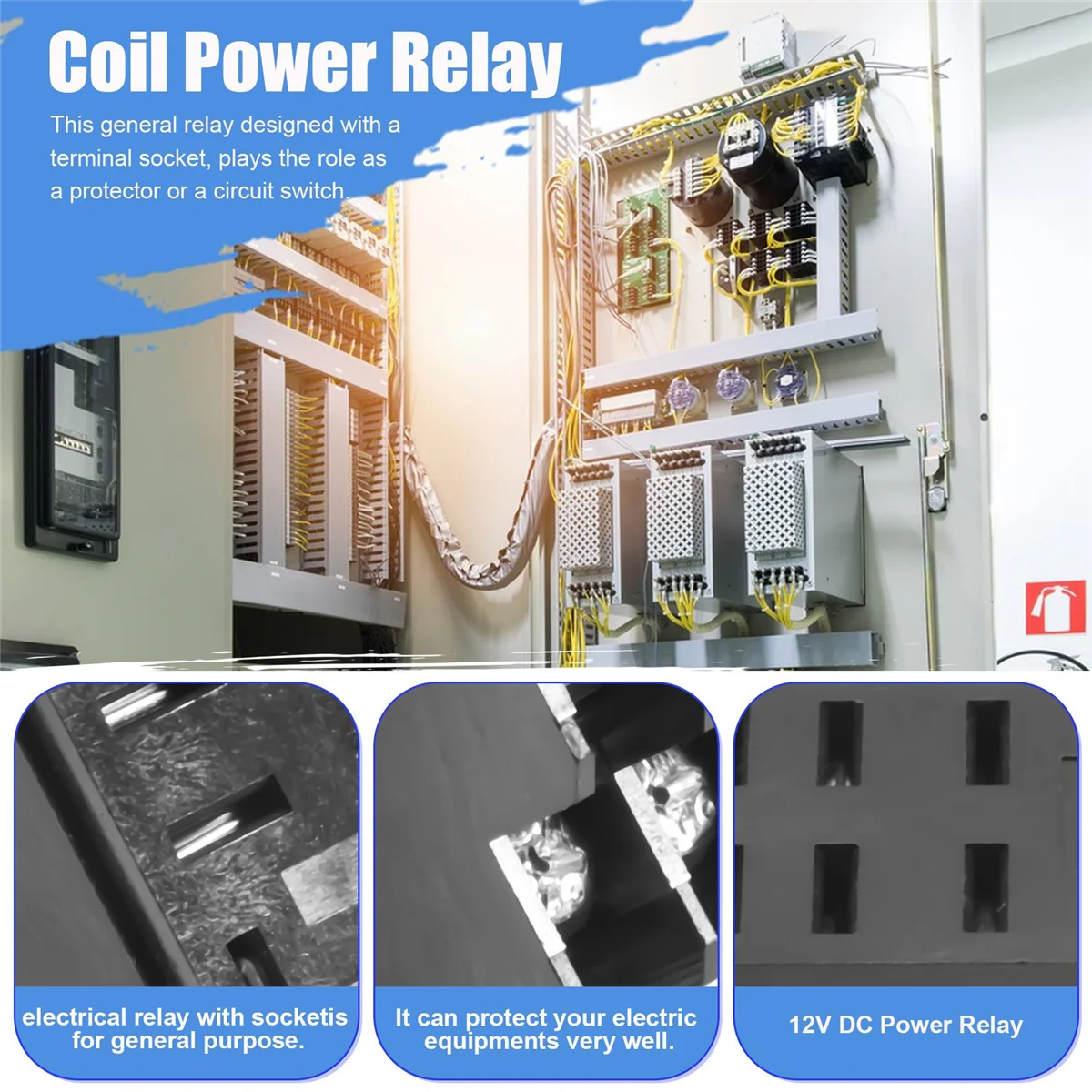 12V DC Coil Power Relay DPDT LY2NJ HH62P-L JQX-13F 10A With PTF08A Socket Base