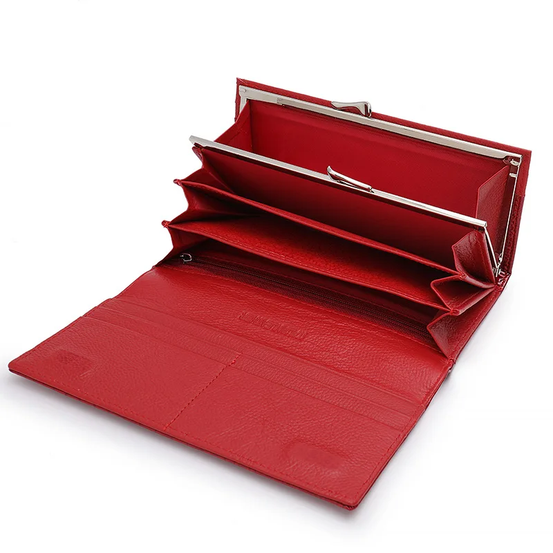 Women Genuine Leather Wallet Alligator Pattern Luxury Brand Cow Leather Female Purse Lady Long Wallets monederos Para Mujer