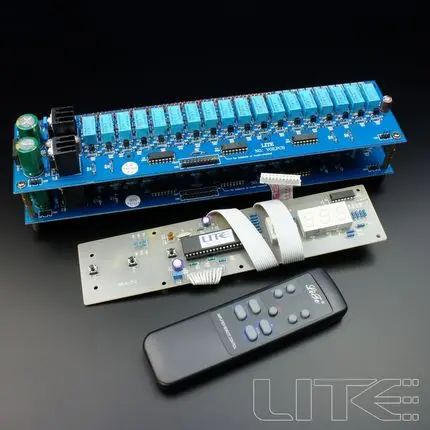 LITE V02 บอร์ดปรับระดับเสียงรีโมทคอนโทรลแบบคู่สี่ช่องสัญญาณ