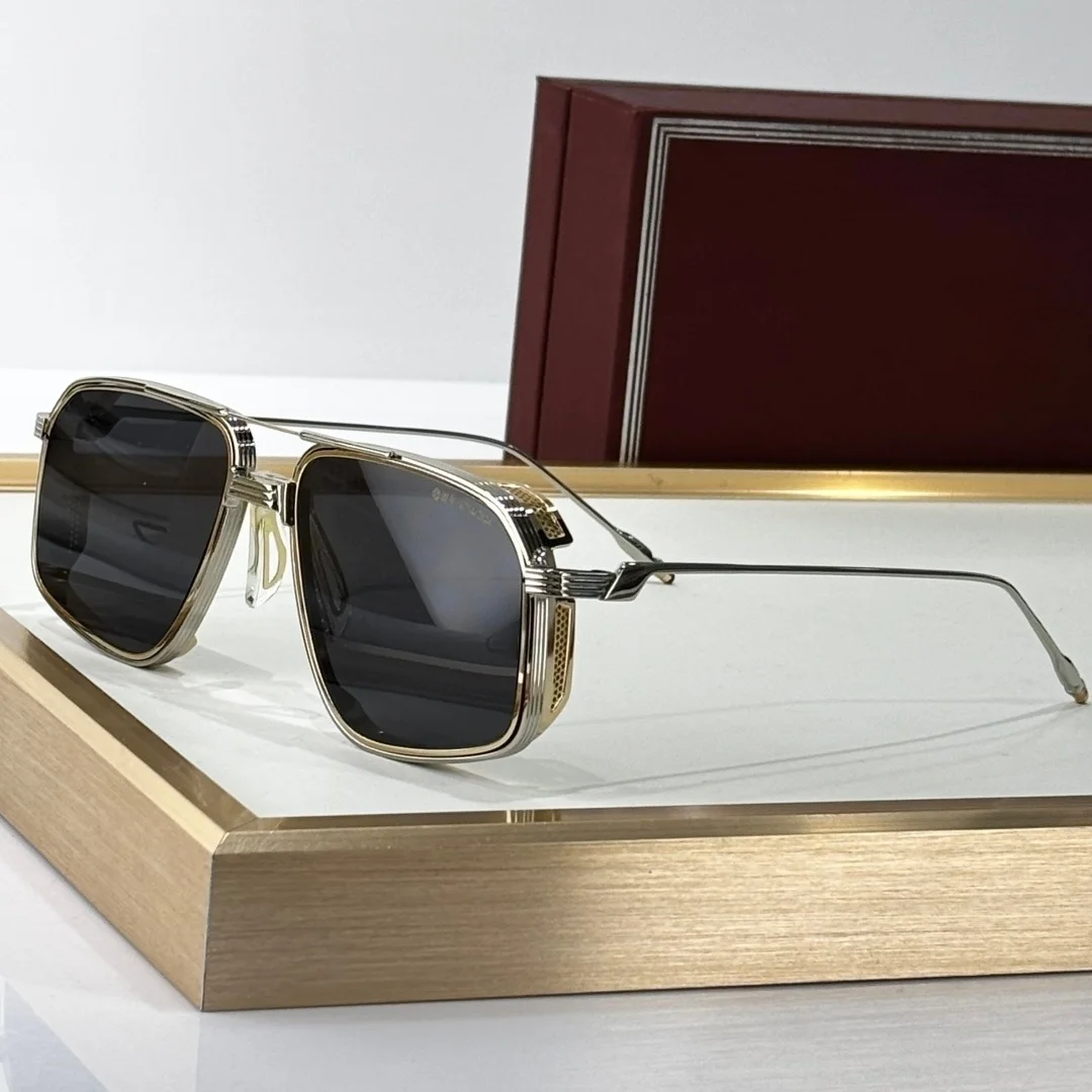 JAGGER 56-16 zonnebril van topkwaliteit voor heren en dames Klassieke 10e verjaardag punk luxe titanium designer zonnebril