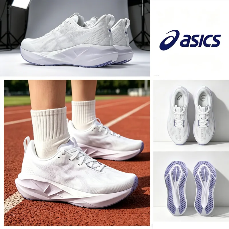 

Asics Women Mid Top Running Shoes, Lightweight Breathable Shockproof Non-slip Comfort Sports Sneakers 1012B765-103