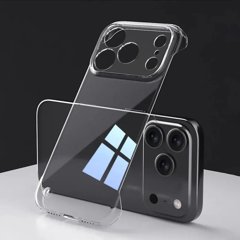 Rahmenlose, schlanke, transparente Hartschalen-Schutzhülle für iPhone 17 Pro Max Air 16 Pro Max Air 16E 17E Stoßfeste Handyhülle