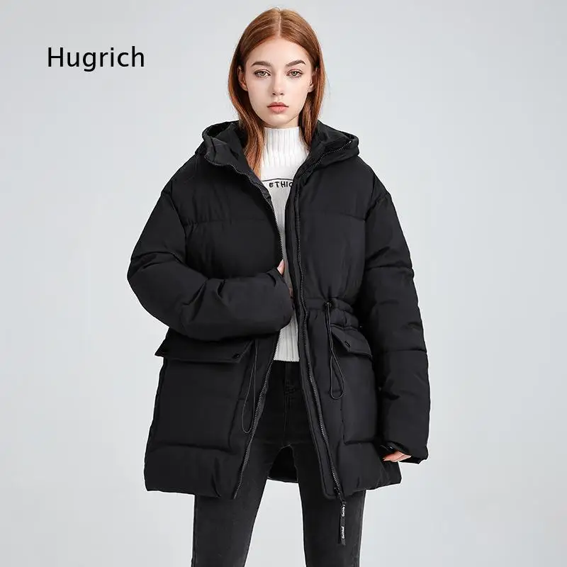Women Mid Length Hooded Padded Coat Slim Stylish Loose Casual Winter Outerwear Suitable for Daily Wear and Cold Weather Activiti