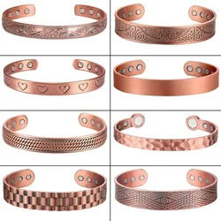 Bracelet magnétique en cuivre pur pour hommes et femmes, aimants réglables contre l'arthrite, thérapie de manchette, bracelets d'énergie de santé, livraison directe, vente en gros