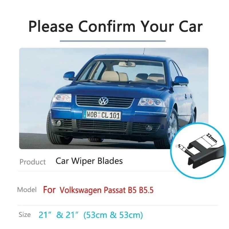 For Volkswagen VW Passat B5 B5.5 2002 2003 2004 2005 Windscreen Windshield Wipers Car Accessories Brushes Car Front Wiper Blade