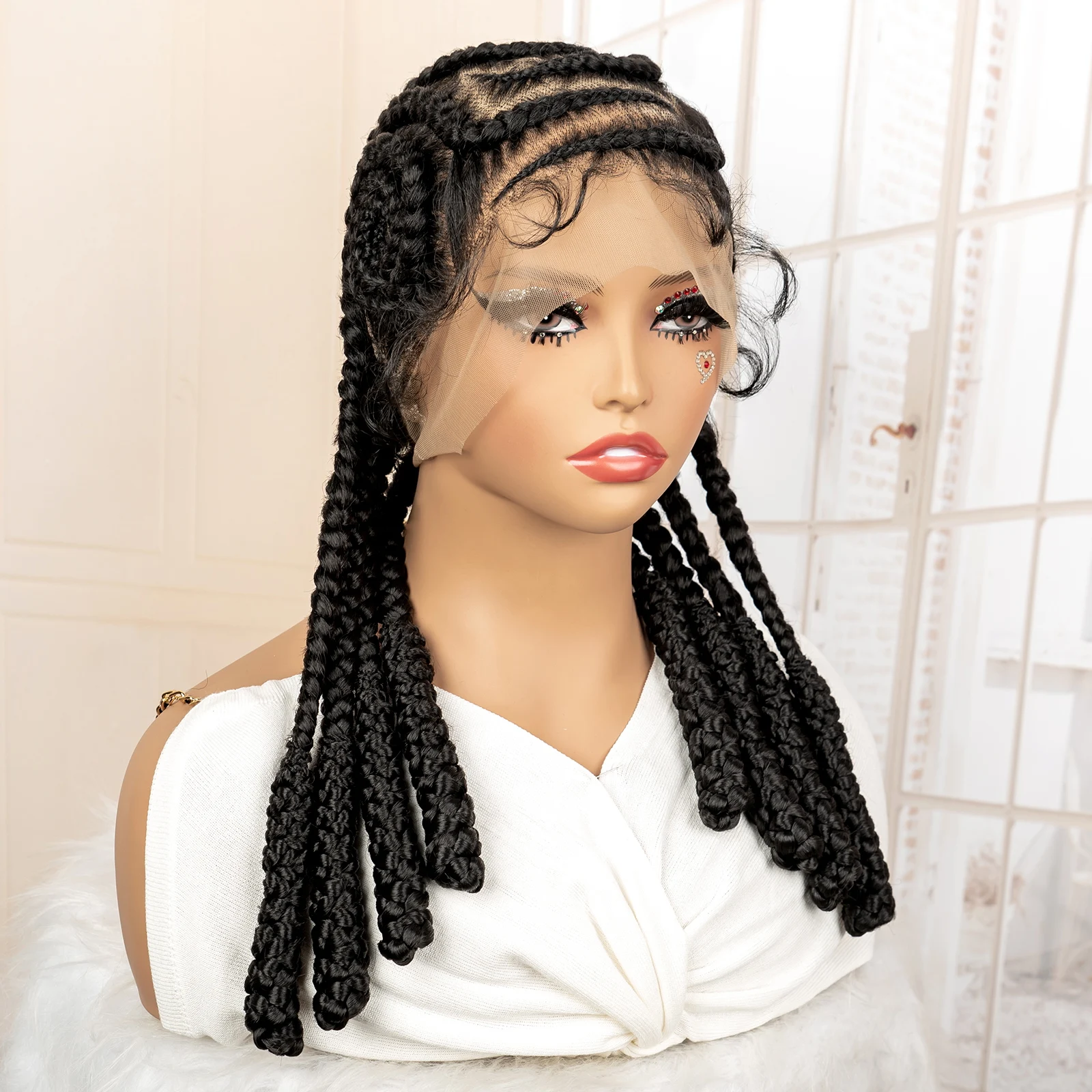 New Synthetic Afro Braided Wig - Synthetic Braided Wigs For Black Women ulasan dan harga