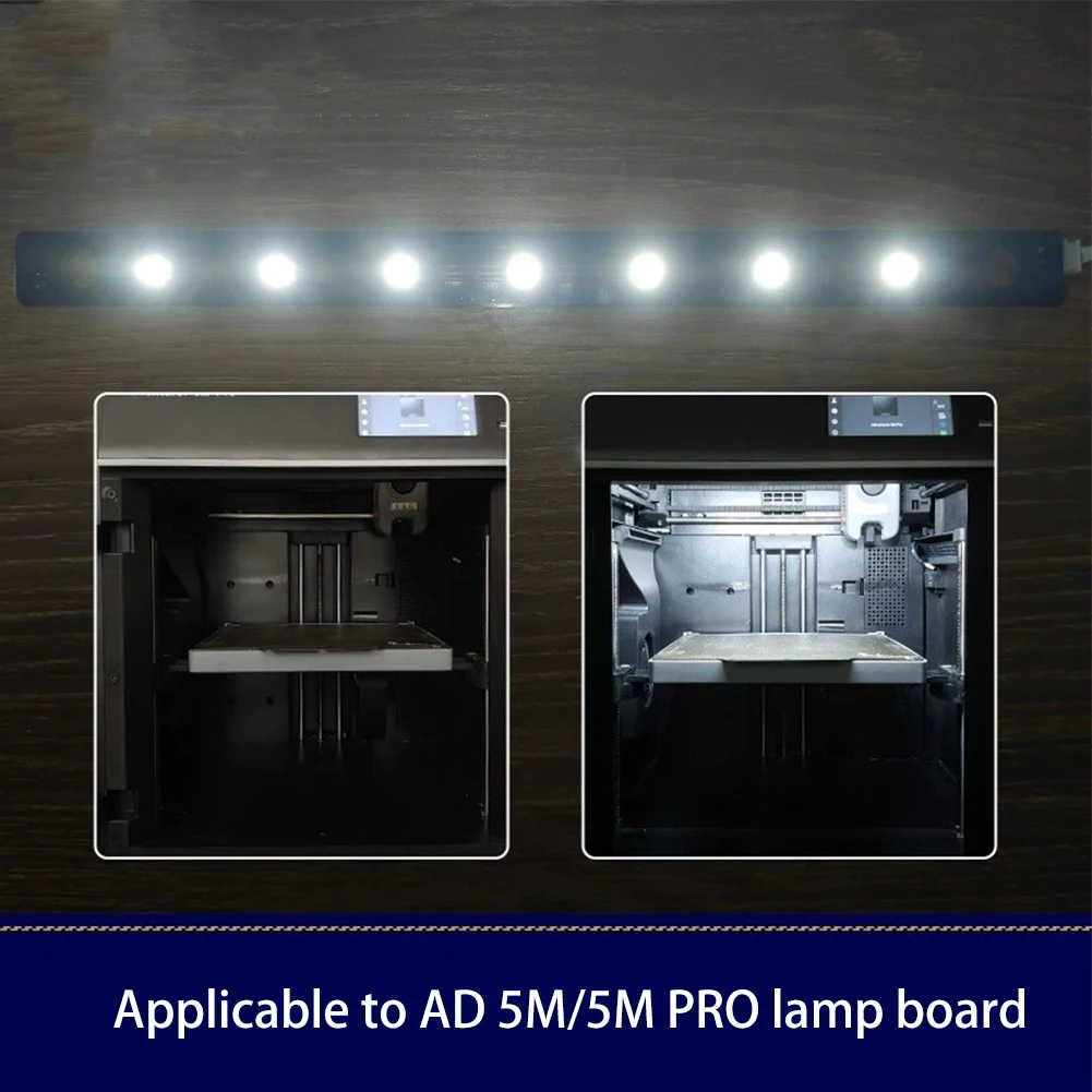 

Светодиодная лента для FLASHFORGE Adventurer 5M AD5M Pro, 7 светодиодных элементов с кабелем, светодиодная панель 24В, аксессуары для 3D-принтеров