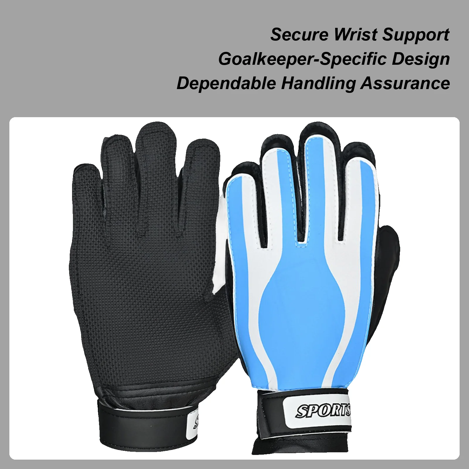 

Goalie Gloves 1 Pair Youth Soccer Gloves Goalie Shock Absorption Padded Football Player Training Equipment For Practice Leagues