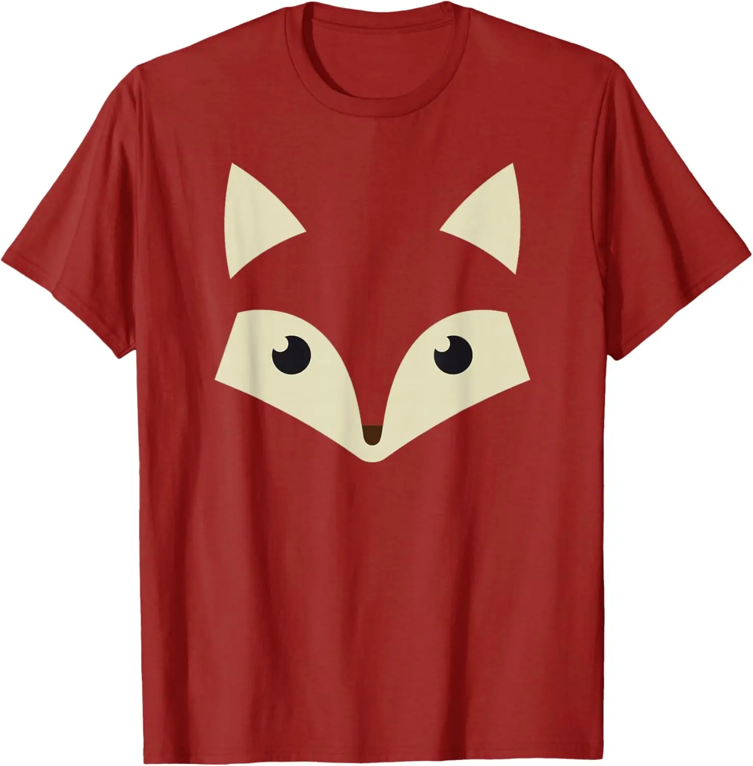 

Cute Fox Face Graphic Tee Men Breathable Soft Cotton Short Sleeve T-Shirt Nature Trip Wear