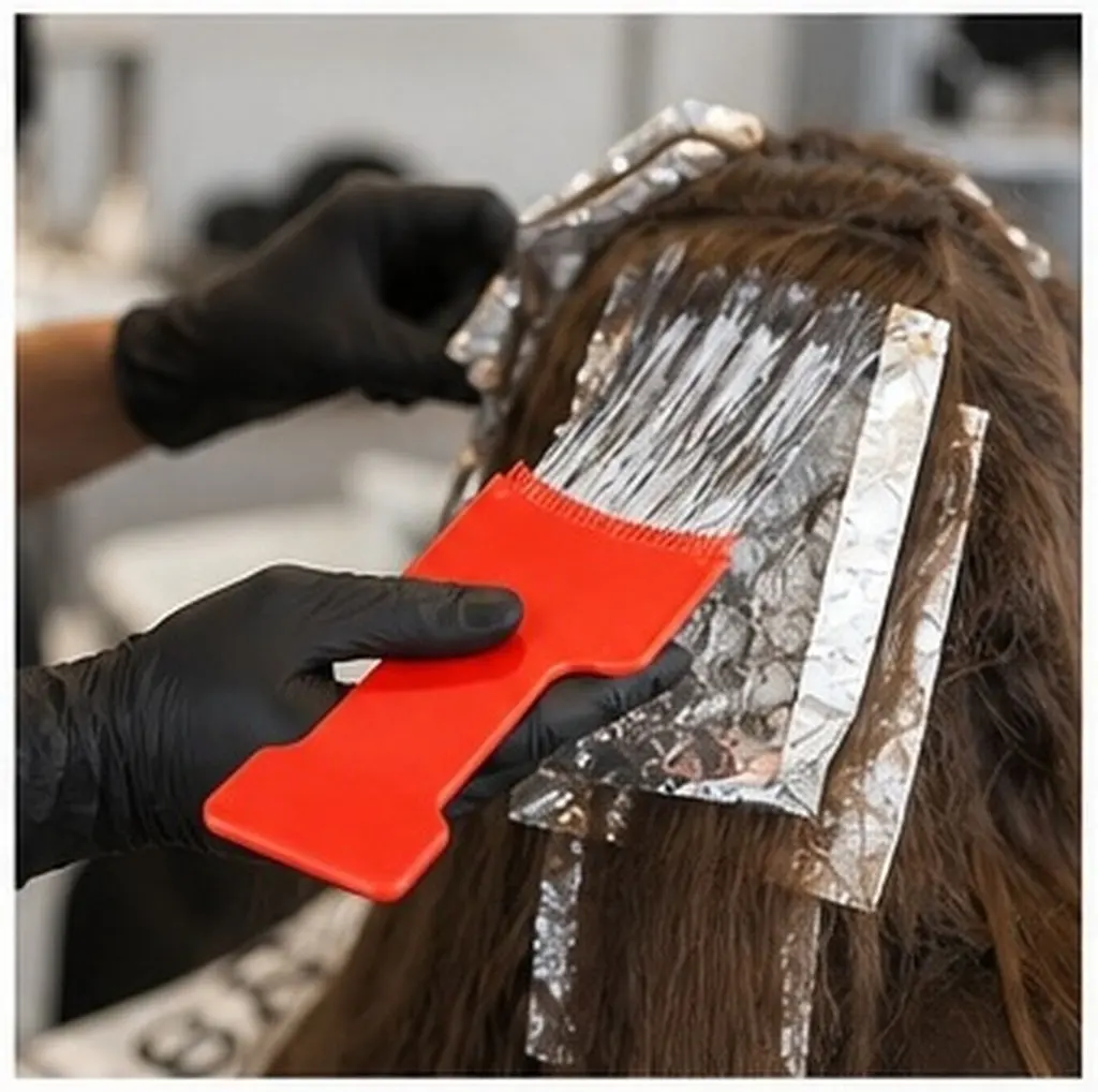 2Pcs Hair Highlighting Board Professional Hair Coloring Tool with Comfortable Handle for DIY Highlights Foil Application Kit