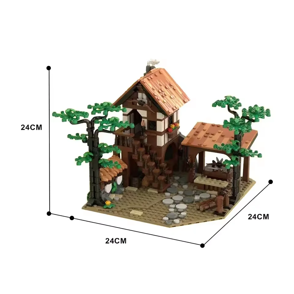 MOC Mittelalterliche Burg Serie Modell Bausteine Kreative Geeignet Für Alle Architektur Enthusiasten Montage Spielzeug Weihnachten Geschenk