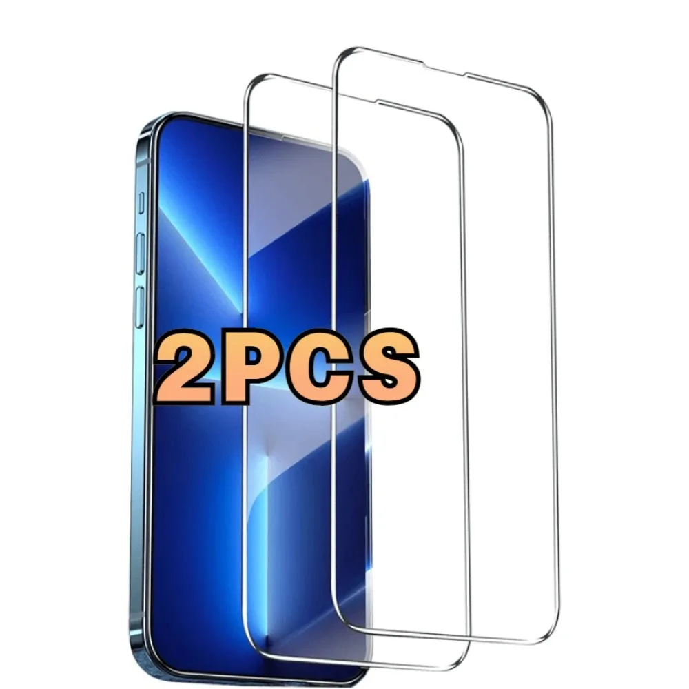 2 Pack Screen Protector For iPhone 15 14 13 12 11 Pro Max Phone Glass For iPhone X Xs Max XR 7 8 Plus SE3 SE2