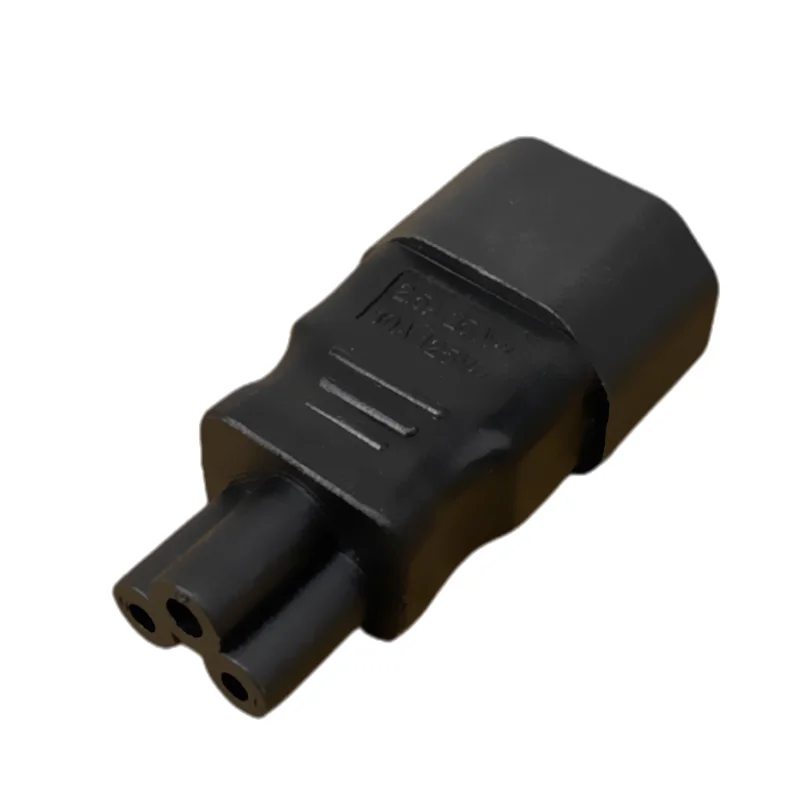 1 قطعة النحاس الأسود 10A 250 فولت ستاندرد IEC320 C14 ذكر إلى C5 أنثى UPS PDU APC محمول محول كهرباء التوصيل تحويل المقبس