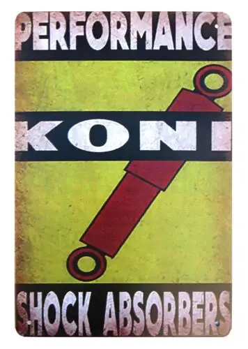 room metal art Performance Koni Shock Absorbers tin metal sign