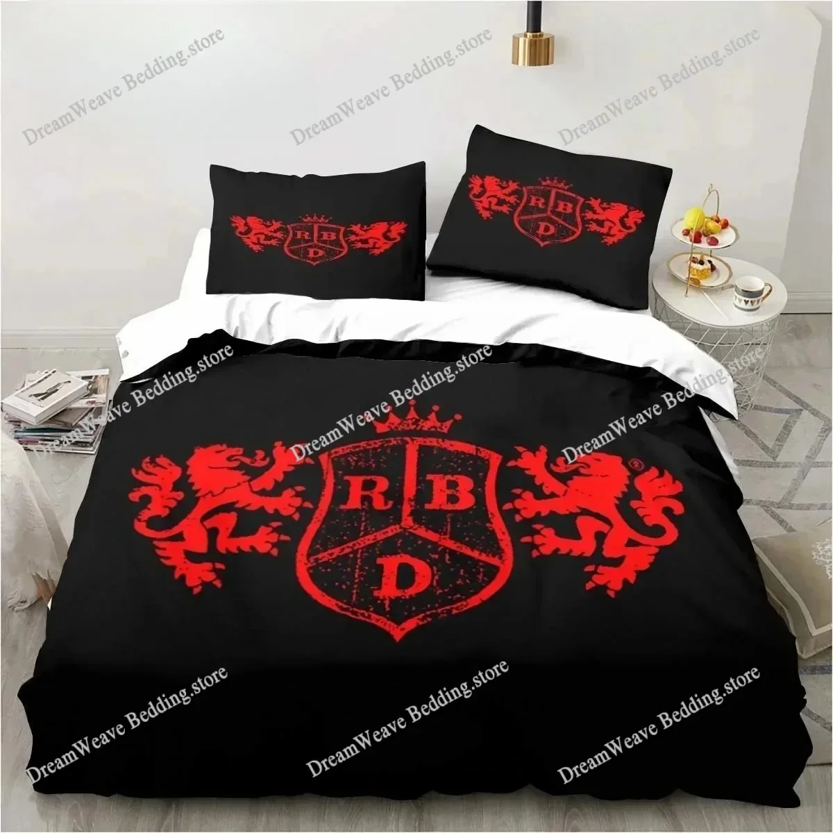 3D Print Music Band RBD Bedding Set Duvet Cover Comforter Bed Set Quilt Cover Pillowcase,King Queen Twin Size Boys Girls Adult96